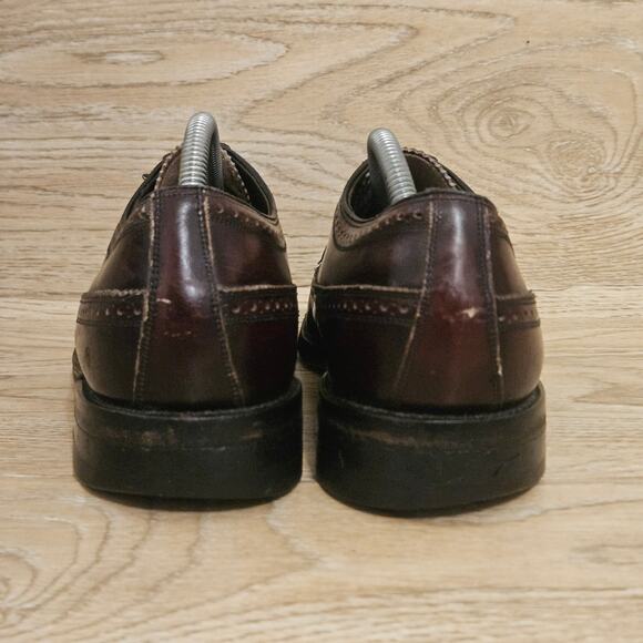 Florsheim Wingtip Oxford Dress Shoes Brogue Detailing Burgundy Mens Size 10.5 main image 5